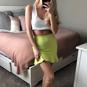 Neon Yellow Skirt